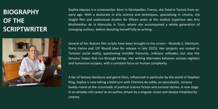 Silentium - The scriptwriter Sophia Haoues
